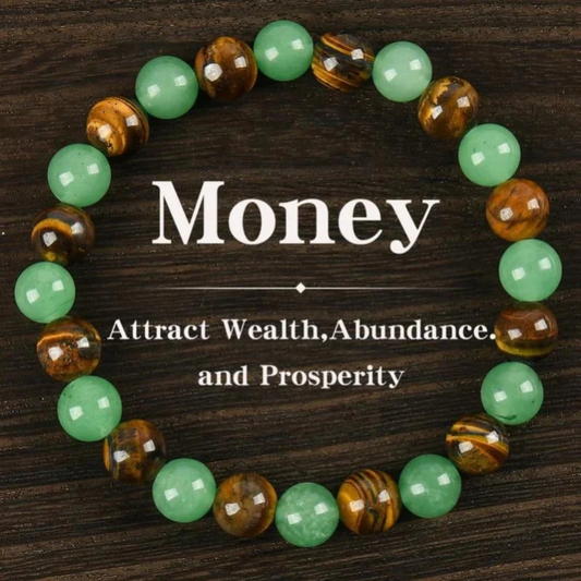✨Wealth Guardian Crystal Bracelet – Aventurine & Tiger-Eye