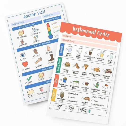 🥳Pretend Play Notepads | 2-Pack | 40 Pages Each ✨