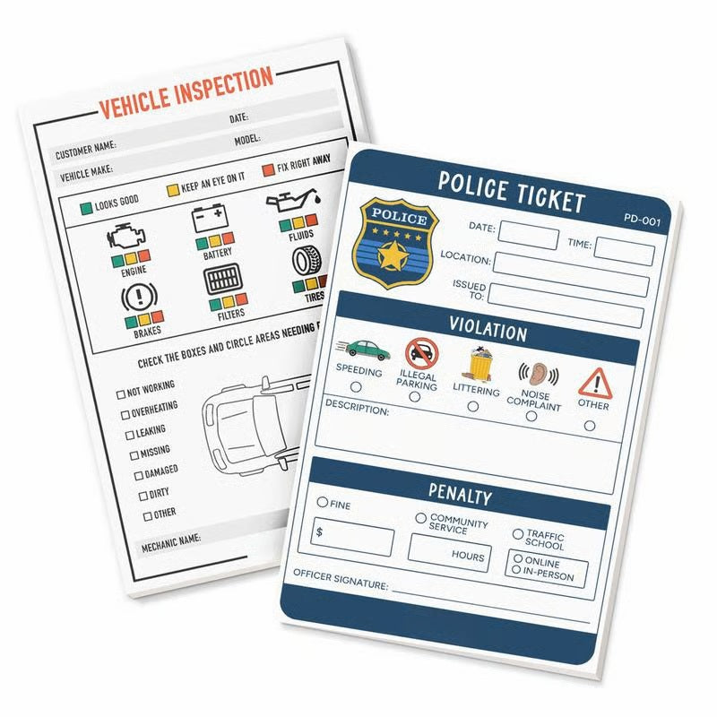 🥳Pretend Play Notepads | 2-Pack | 40 Pages Each ✨