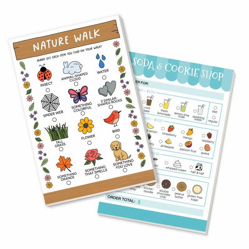 🥳Pretend Play Notepads | 2-Pack | 40 Pages Each ✨