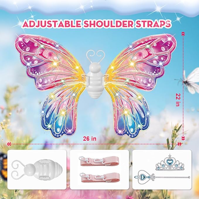 Children's Electric Fairy Wings With LED Lights And Music
